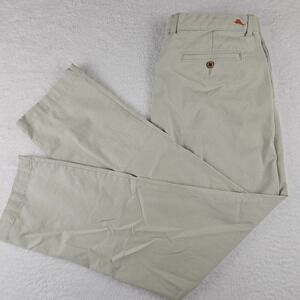 Tommy Bahama Pants Mens 36x32‎ Beige Tan Linen Blend Flat Front Straight Leg